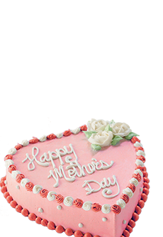 heart shaped mother's day cake