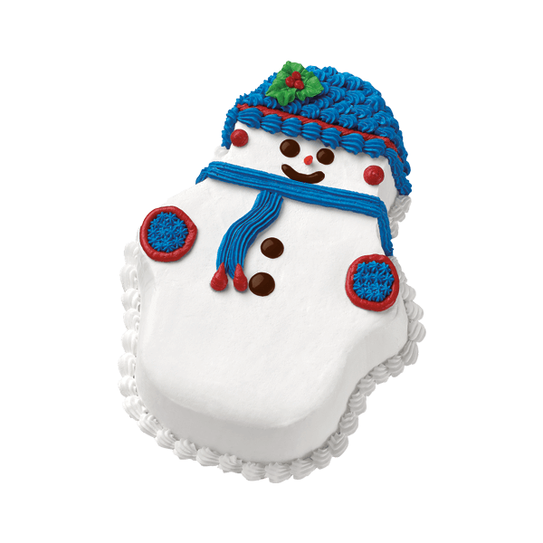 snowman ice cream cake